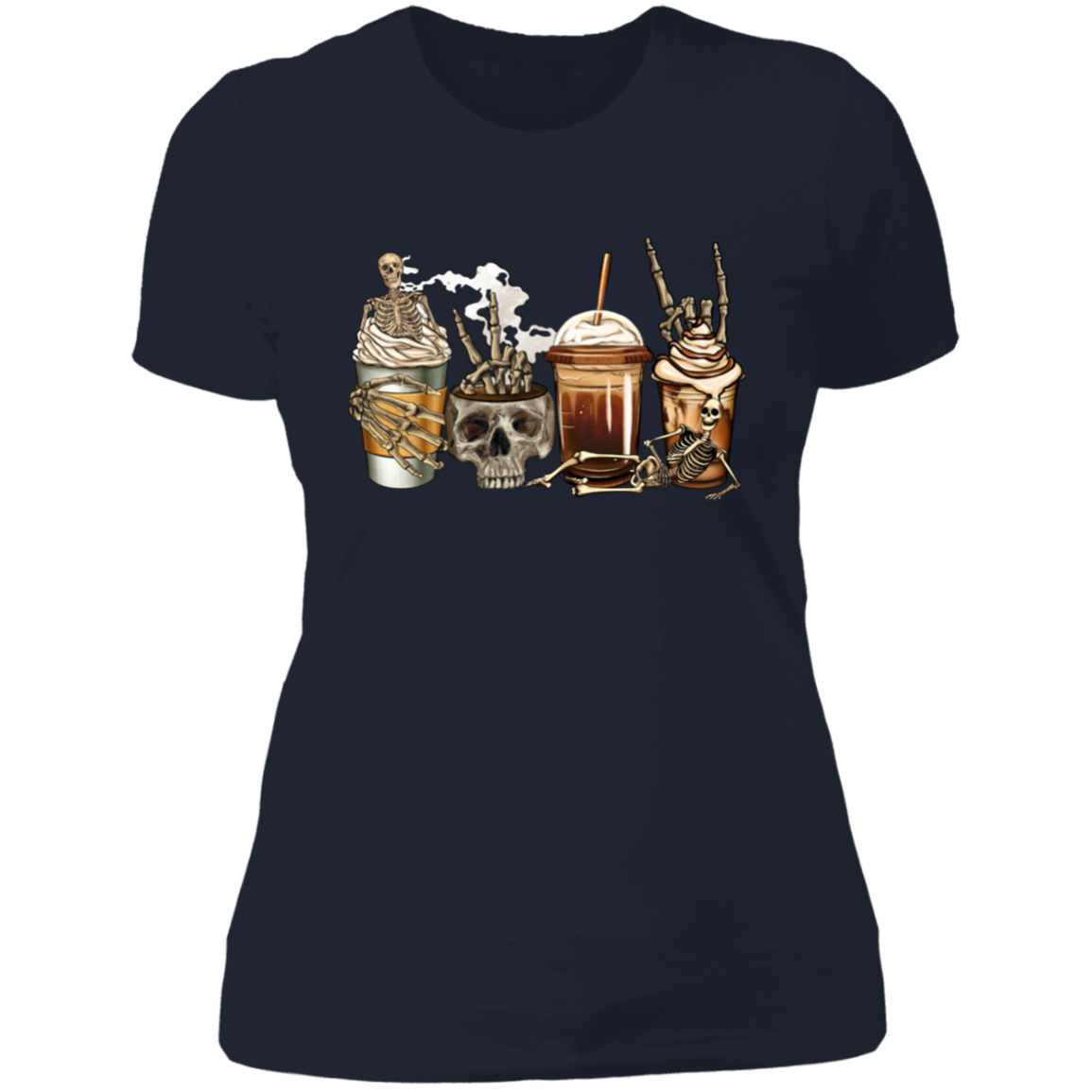Halloween Coffee Skulls | Tshirt