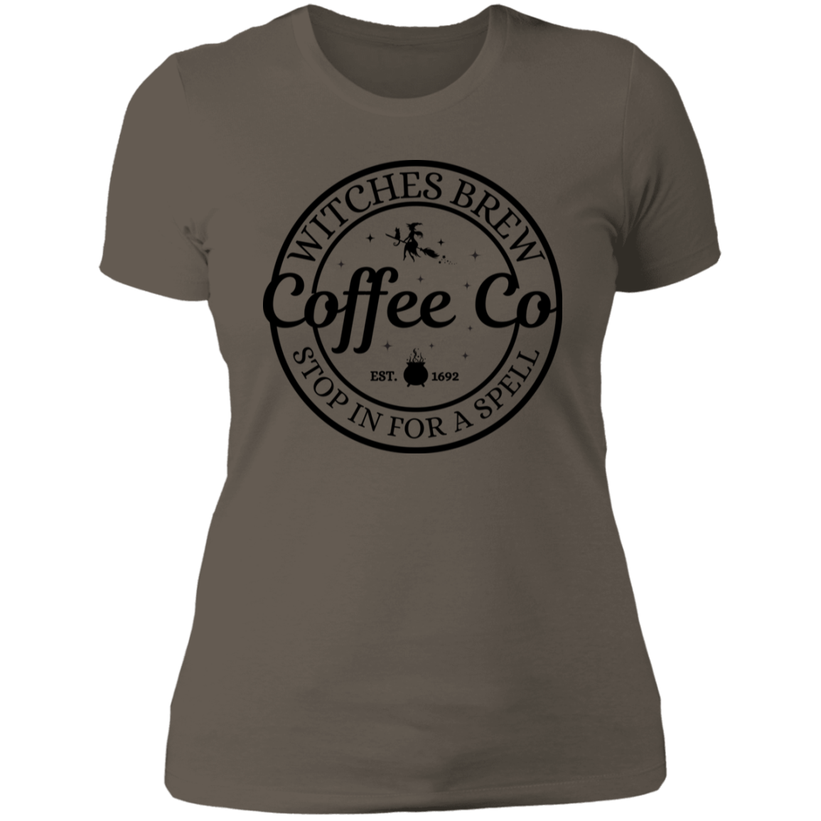 Witches Brew | Coffee Co | Black | Halloween |Ladies' Boyfriend T-Shirt
