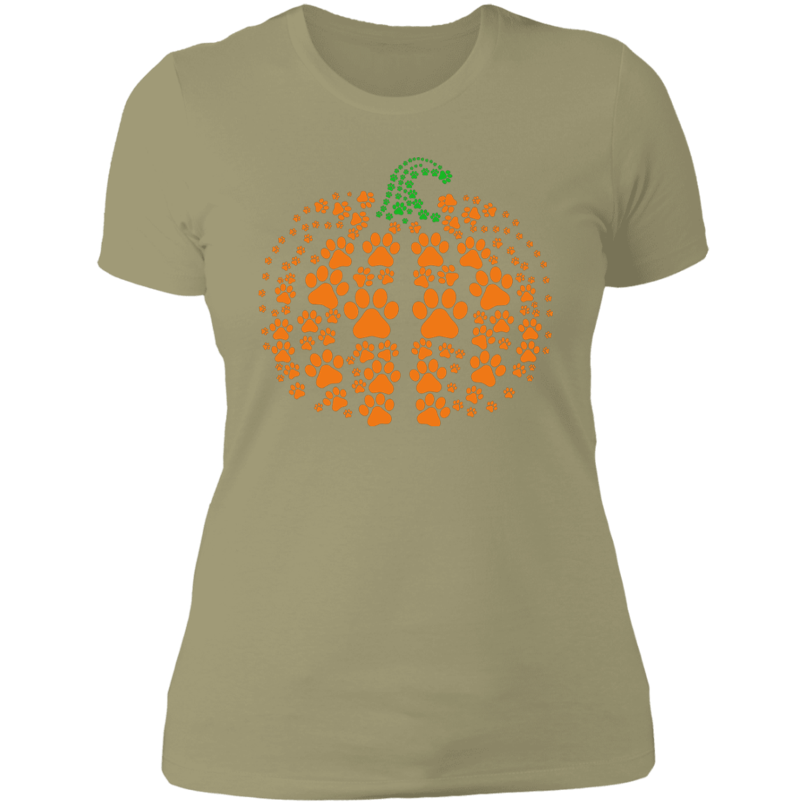 Pawprint Pumpkin | Cat/Dog | Ladies' Boyfriend T-Shirt