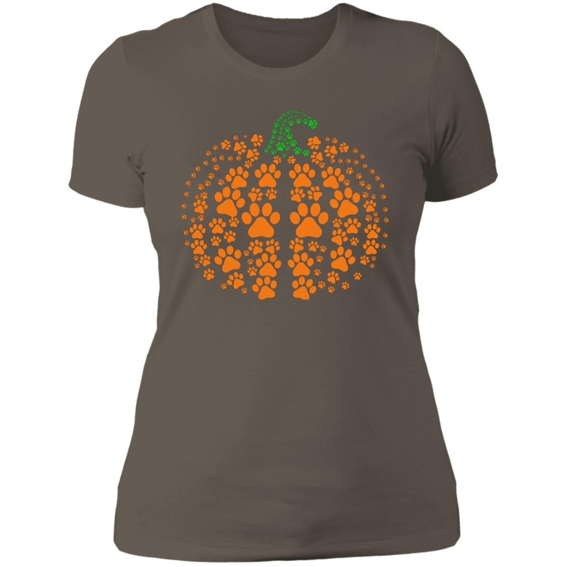 Pawprint Pumpkin | Cat/Dog | Ladies' Boyfriend T-Shirt