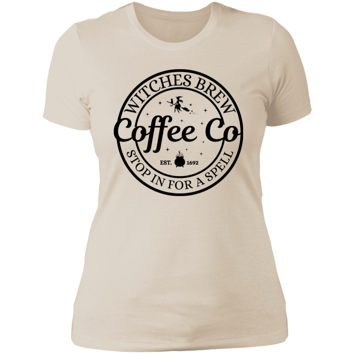 Witches Brew | Coffee Co | Black | Halloween |Ladies' Boyfriend T-Shirt
