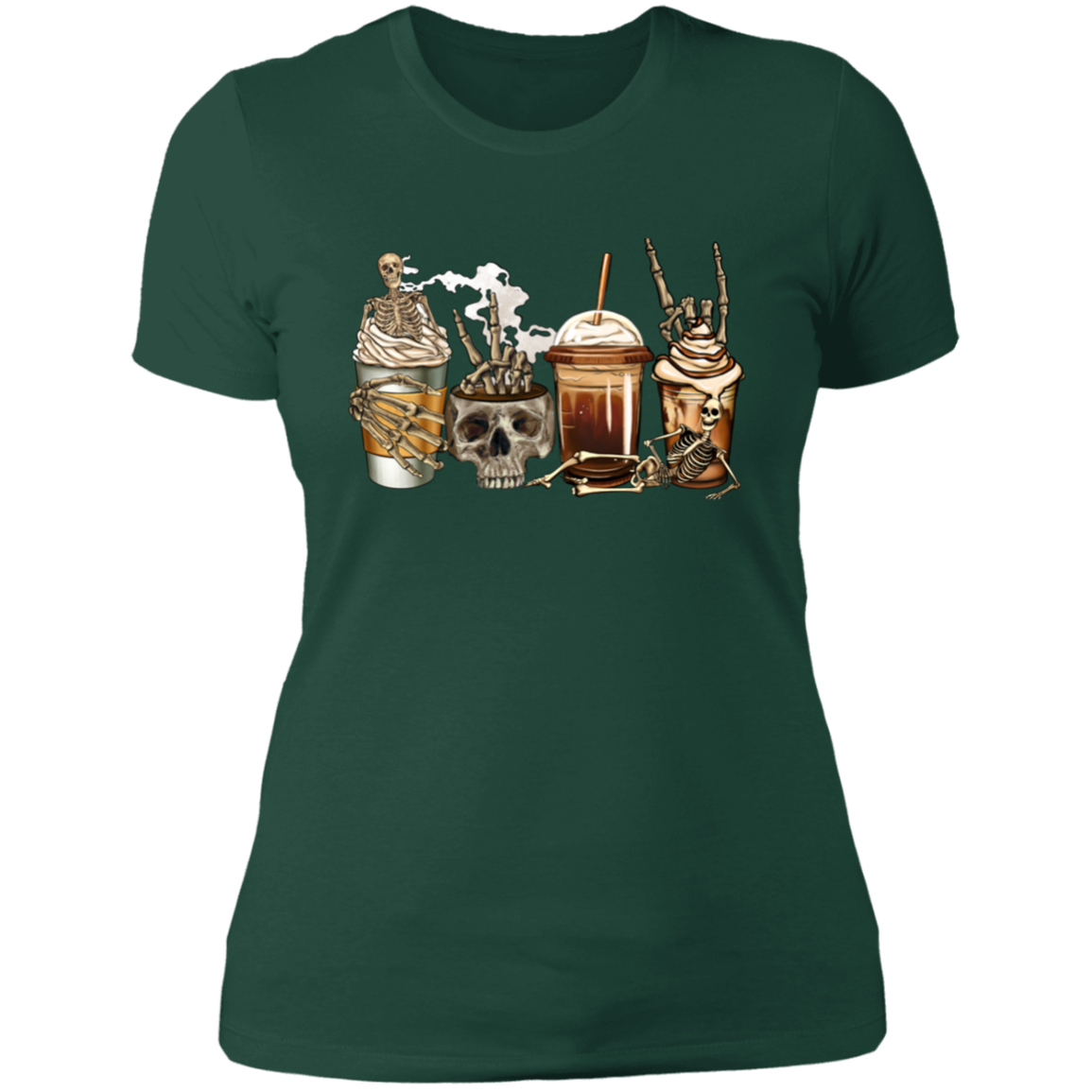 Halloween Coffee Skulls | Tshirt