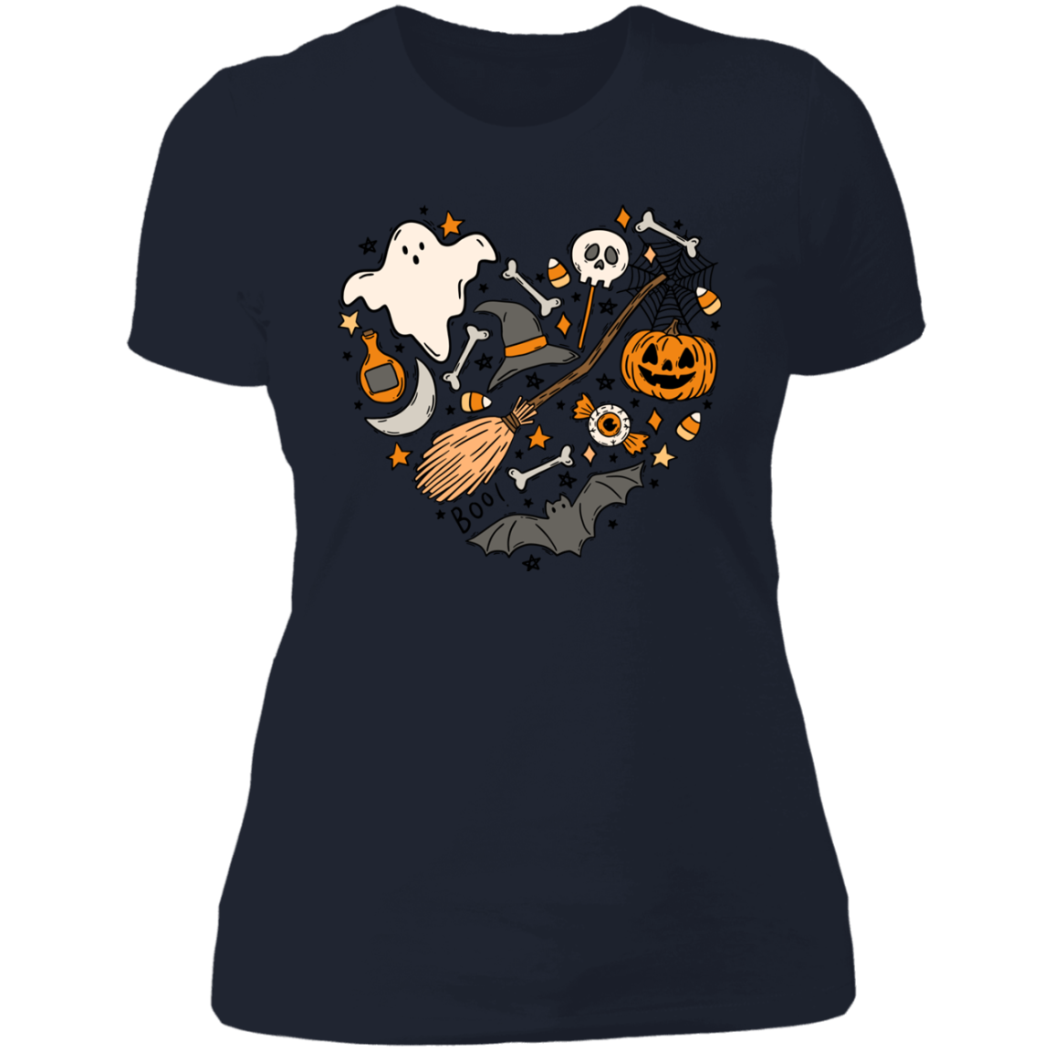 Halloween Heart Collage | Ladies' Boyfriend T-Shirt