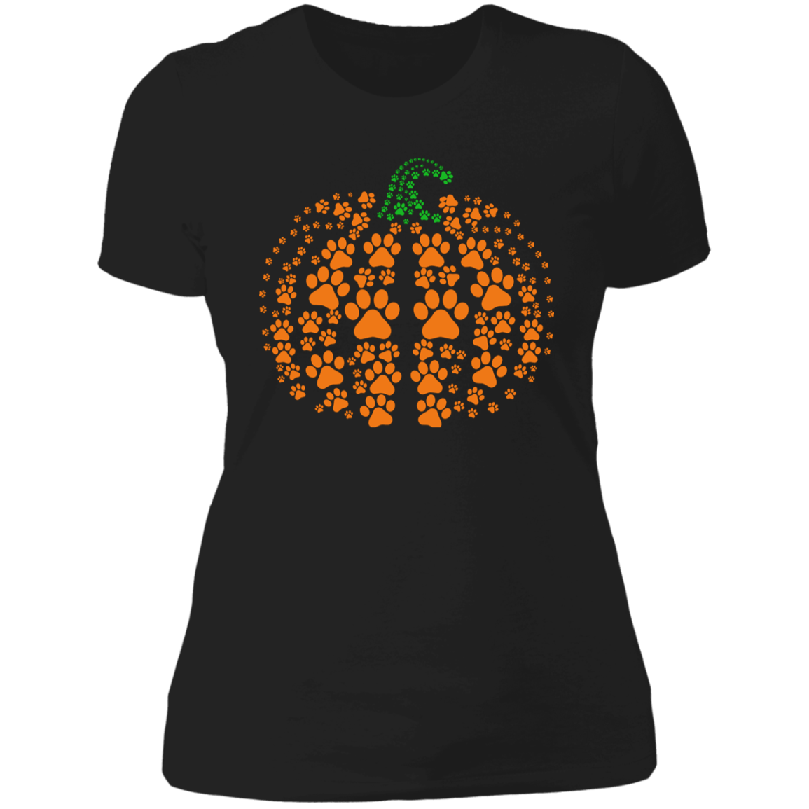 Pawprint Pumpkin | Cat/Dog | Ladies' Boyfriend T-Shirt