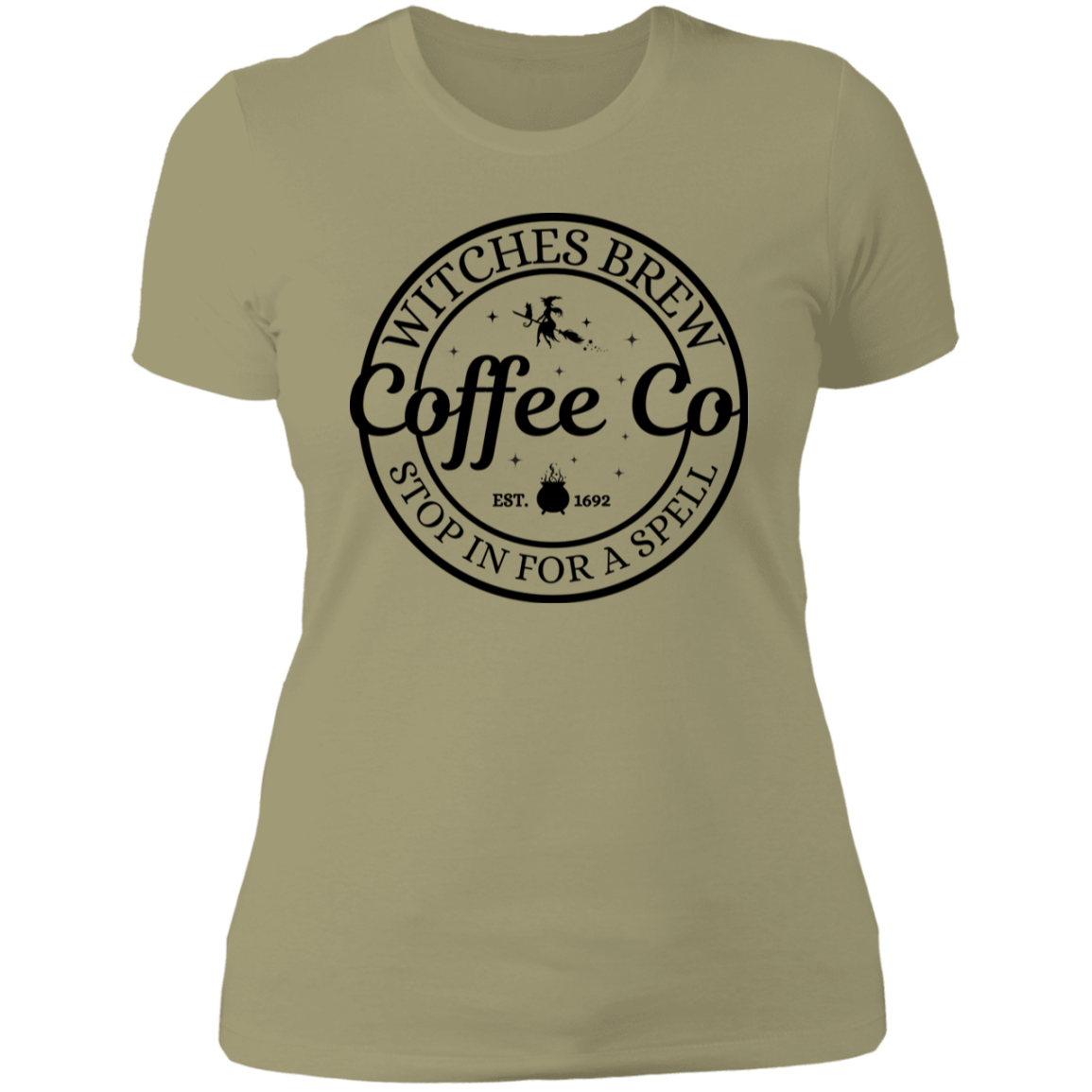 Witches Brew | Coffee Co | Black | Halloween |Ladies' Boyfriend T-Shirt