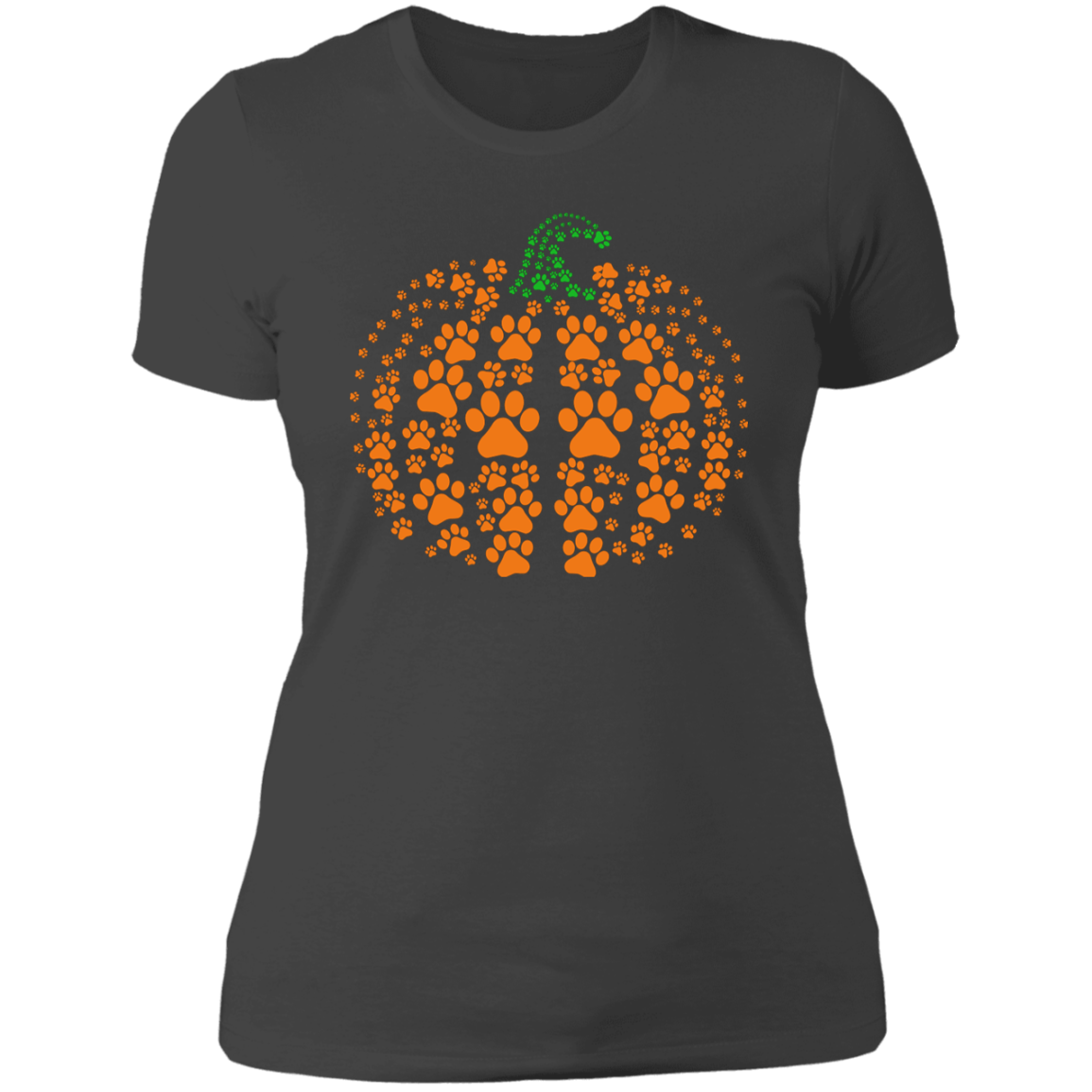 Pawprint Pumpkin | Cat/Dog | Ladies' Boyfriend T-Shirt