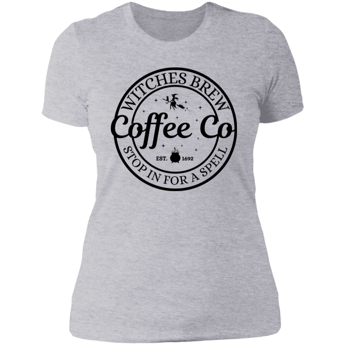 Witches Brew | Coffee Co | Black | Halloween |Ladies' Boyfriend T-Shirt