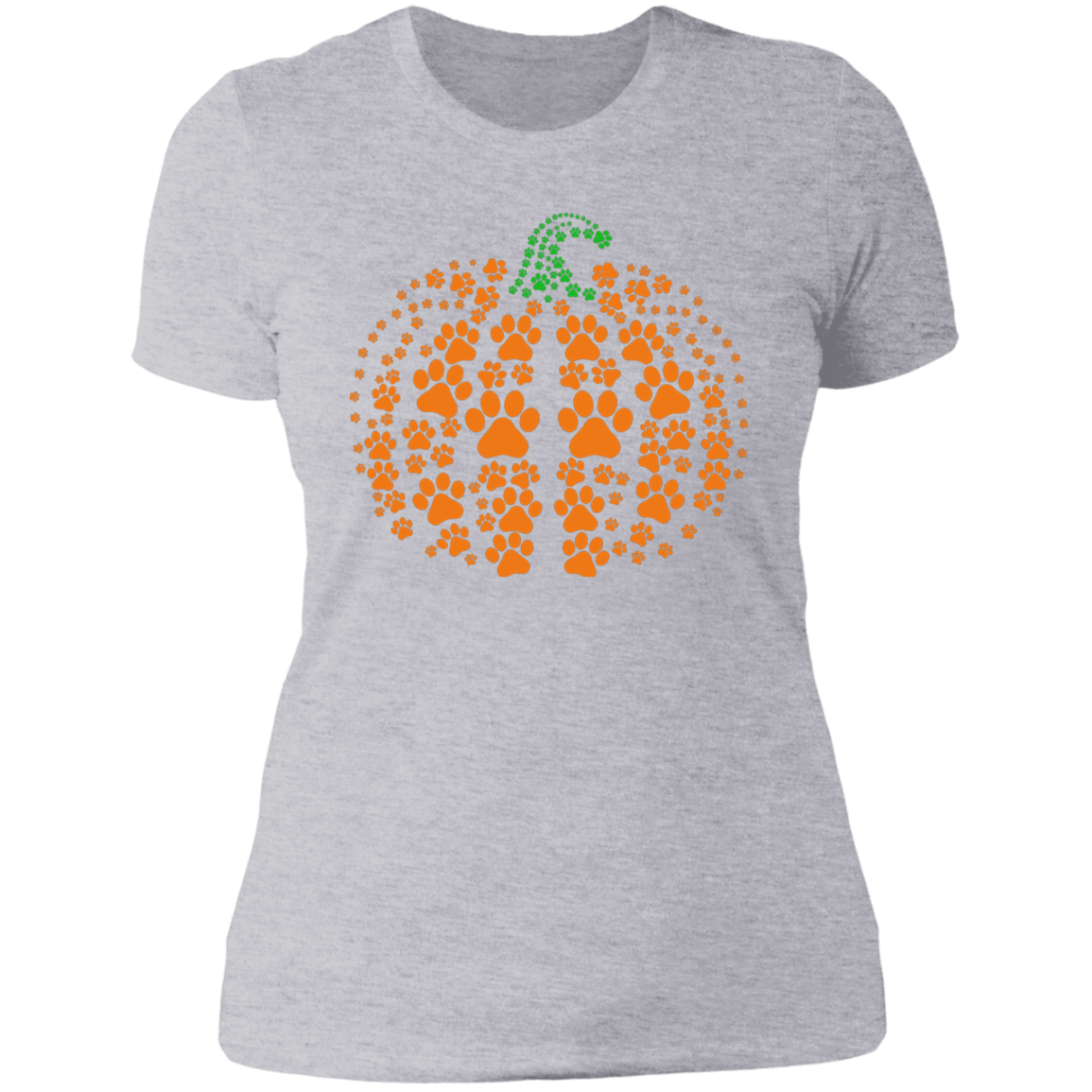 Pawprint Pumpkin | Cat/Dog | Ladies' Boyfriend T-Shirt