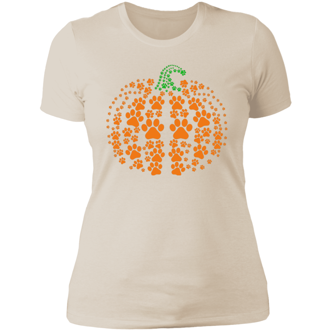 Pawprint Pumpkin | Cat/Dog | Ladies' Boyfriend T-Shirt