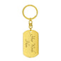 My Daughter | I Love You | Love Mom | Black Background Keychain