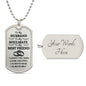 To My Husband | I Loved You Then | Interlocking Black Rings | Customizable Dog Tag