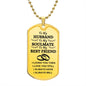 To My Husband | I Loved You Then | Interlocking Black Rings | Customizable Dog Tag