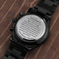 To My Grandson | Love Grandma | Black Chronograph Watch