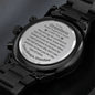 To My Grandson | Love Grandma | Black Chronograph Watch