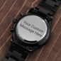Customizable Engraved Black Watch for that Special Man in Your Life