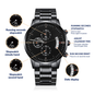 Customizable Engraved Black Watch for that Special Man in Your Life