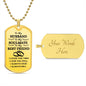 To My Husband | I Loved You Then | Interlocking Black Rings | Customizable Dog Tag