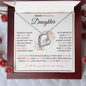 To My Precious Daughter | Pink Flowers | I Will Love You Forever | Forever Love Necklace
