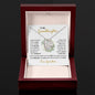 To My Granddaughter | Love Grandma | Gold Wreath with Greenery | Forever Love Necklace