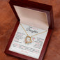 To My Precious Daughter | Pink Flower Heart | Love Dad | Forever Love Necklace