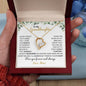 To My Granddaughter | Customizable From Mimi/Nana/Grandma | Green Flowers Across | Forever Love Necklace