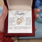 To My Precious Daughter | Pink Flowers | I Will Love You Forever | Forever Love Necklace