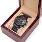 To My Grandson | Love Grandma | Black Chronograph Watch