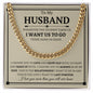 To My Husband | Hand in Hand | Cuban Link Chain