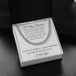 To My Husband | I Love You | Cuban Chain Link