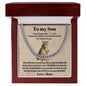 To My Son | Lioness | Love Mom | Lower Case | Cuban Chain Link