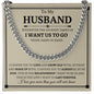 To My Husband | Hand in Hand | Cuban Link Chain