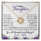 To My Daughter | You Will Always Be My Baby Girl | Love Mom | Love Knot Necklace