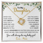 To My Daughter | When You Took Your First Breath | Love Knot Necklace