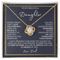 To My Beautiful Daughter | Love Dad | Grey Background/Gold Elements | Love Know Necklace