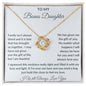 To My Bonus Daughter | White Background | Love Knot Necklace
