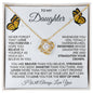 To My Daughter | Butterflies | Love Knot Necklace