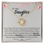 To My Daughter | Braver | Smarter | Stronger | Loved | Love Knot Necklace