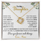 To My Daughter | I Love You Forever And Always | Corner Flowers | Love Knot Necklace