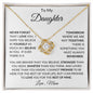 To My Daughter | Love Mom | Love Knot Necklace