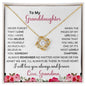 To My Granddaughter | I Will Always Love you | Love Grandma | Love Knot Necklace