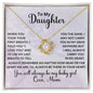 To My Daughter | You Will Always Be My Baby Girl | Love Mom | Love Knot Necklace