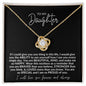 To My Daughter | Black Background | Love Knot Necklace