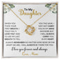 To My Daughter | When You Took Your First Breath | Love Knot Necklace