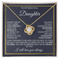 To My Beautiful Daughter | Love Always | Grey Background/Gold Elements | Love Know Necklace
