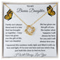 To My Bonus Daughter | Butterflies | Love Knot Necklace