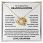 To My Beautiful Granddaughter | Love Grandma | Love Knot Necklace