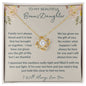 To My Beautiful Bonus Daughter | Yellow/White Flowers | Love Knot Necklace