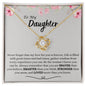 To My Daughter | Never Forget That My Love For You Is Forever | Love Knot Necklace