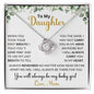 To My Daughter | When You Took Your First Breath | Love Knot Necklace