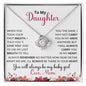 To My Daughter | You Will Always Be My Baby Girl | Love Knot Necklace